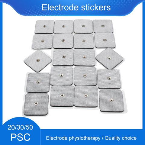 Electrode Pads Patch For Electric Tens Acupuncture Digital Therapy Machine 4*4cm Button Self Adhesive Gel Tens Electrode Sticker ► Photo 1/6