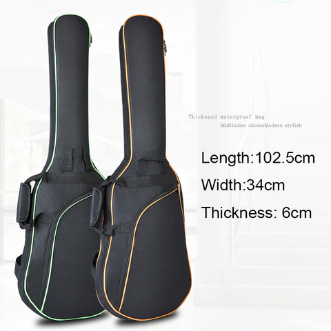 40/41 inchs Oxford Fabric Electric Guitar Case Colorful Edge Gig Bag Double Straps Pad 8mm Cotton Thickening Soft Cover ► Photo 1/5
