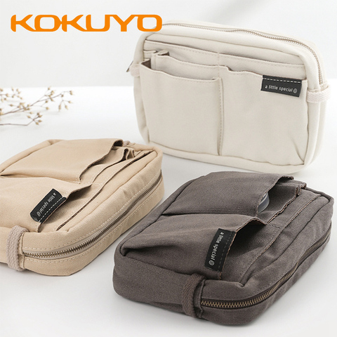 Japan Kokuyo One Meter New Pure Bag Middle Bag Pencil Bag Student Stationery Bag Large Capacity Stationery Box Retro ► Photo 1/6