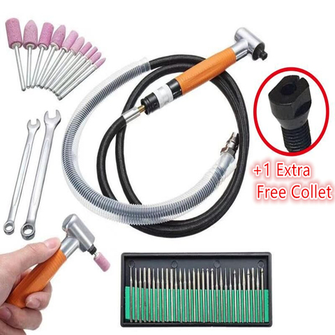 3mm 90 Degree Air Grinder Pneumatic Tool Micro Grinder Grinding Polishing Tool Set Metal Cutting Abrasive Tools Mayitr ► Photo 1/6