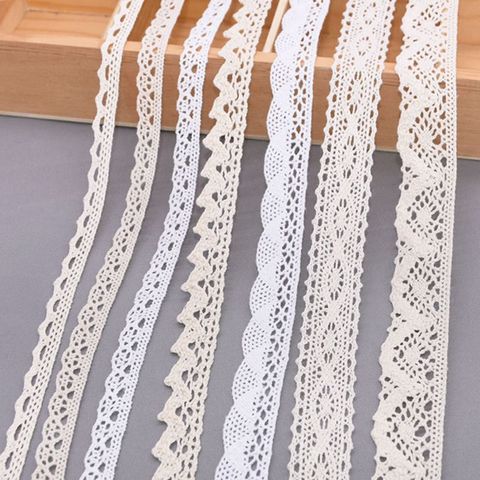 5/10Yards White Cotton Embroidered Lace Trim Ribbons Fabric DIY Handmade Craft Clothes Sewing Accessories Supplies ► Photo 1/6