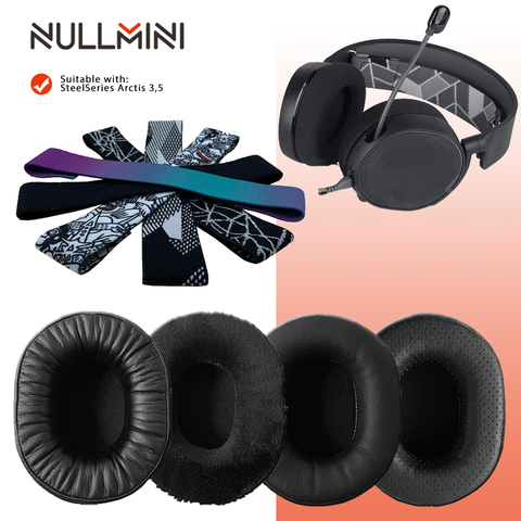 NullMini Replacement Earpads for SteelSeries Arctis 5 3 Headphones Thicken Velvet Sleeve Memory Foam Earphone Earmuff ► Photo 1/1