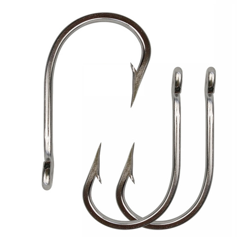 50pcs 5/0-13/0 Strong Stainless Steel tuna Fishing Hooks for Saltwater fishhook big game barbed hook ► Photo 1/5