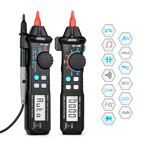 MESTEK Digital Multimeter 6000 Counts Pocket Pen Style Auto Range/Smart Multimeter NCV Detection DC/AC Voltage multimeter ► Photo 1/1