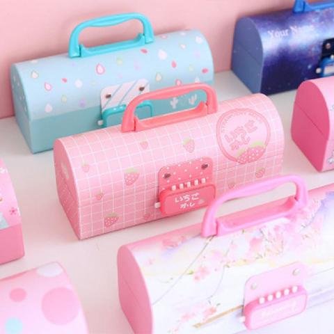 Creative Pencil Box Multifunctional With Code Lock Large Capacity Pencil Cases For Boys Girls School Stationery Portable Office ► Photo 1/6