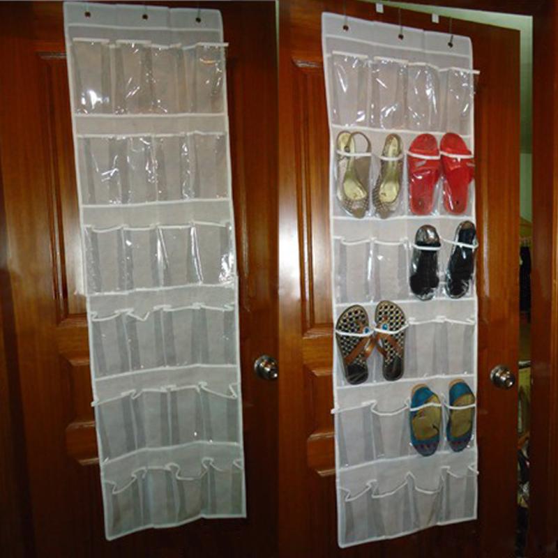 24Pocket Over the Door Shoe Organizer Rack Hanging Storage Space Save Closet Bag 