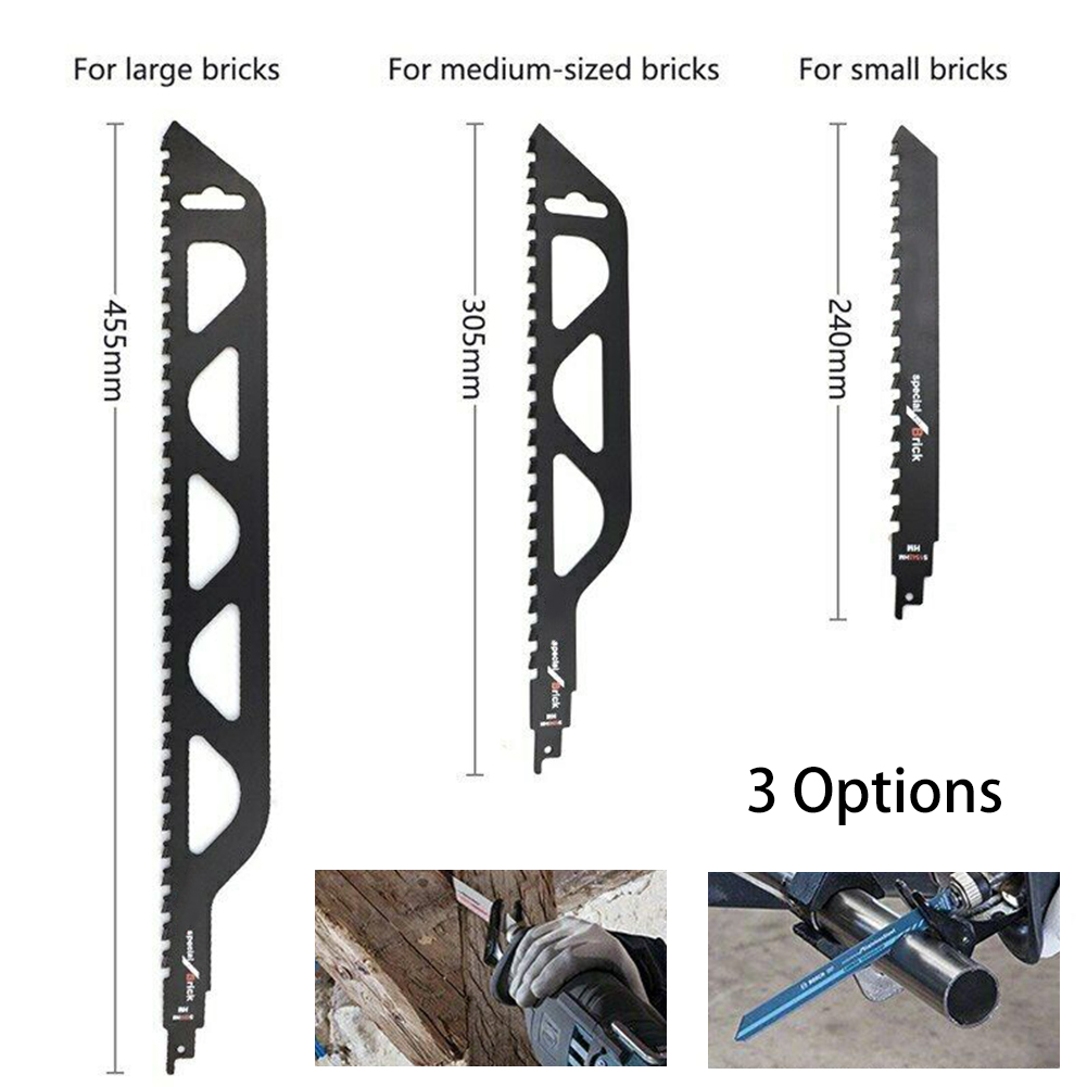 240/305/455mm Reciprocating Saw Blade Carbide Demolition Masonry Jigsaw Blade Brick Stone Metal Cutting Disc For Saber Saws ► Photo 1/5