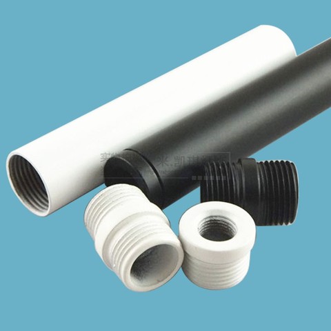 Dia16mm/19mm/25mm Female Thread Metal Hollow Tube, White Black Color, Inner Tooth Tube Metal Hollow Pipe, Lighting Accessories ► Photo 1/6