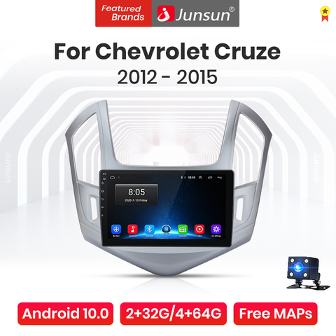 Junsun V1 Pro 4G Android 10.0 4G+64G AI Voice Control Car Radio Multimedia Player For Chevrolet Cruze 2012-2015 GPS no 2din dvd ► Photo 1/6