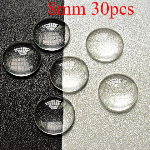 FLTMRH 8/10/12/14/16/18/20/25/30mm Round Flat Back Transparent Clear Glass Cabochon for DIY Charm pendant Necklace Jewelry Makin ► Photo 1/1