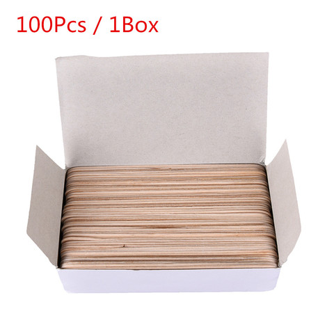 100pcs HOT Waxing Craft Wax Stick Wooden New 6 Inch Tongue Depressor Spatula Applicator Stick Tattoo ► Photo 1/6