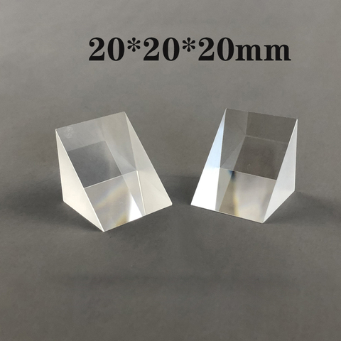 Right Angle Prism 20*20*20mm Optical K9 Glass Total Reflection Prism Teaching Experiment Wholesale Customization  Surveying ► Photo 1/6