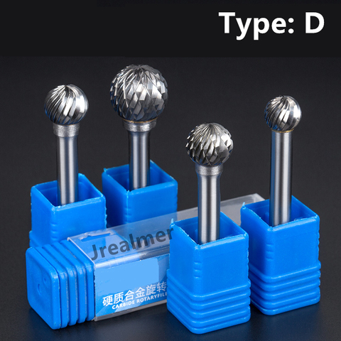 Jrealmer 1pcs Round Ball 6mm shank Tungsten Carbide Rotary Burrs Milling Cutter Rotary Tool Burr Rotary Dremel ► Photo 1/5