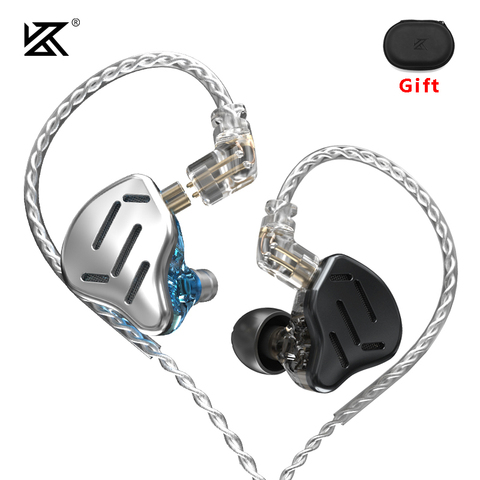 KZ ZAX Headset 16 Units HIFI Bass In Ear Monitor Hybrid technology Earphones Noise Cancelling Earbuds Headphones ► Photo 1/6