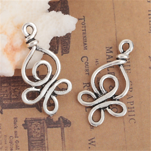 DoreenBeads Hot Pendant Zinc Based Alloy Pendant Knot Silver Color Jewelry DIY Findings Components Handmade Accessories, 4 PCs ► Photo 1/6