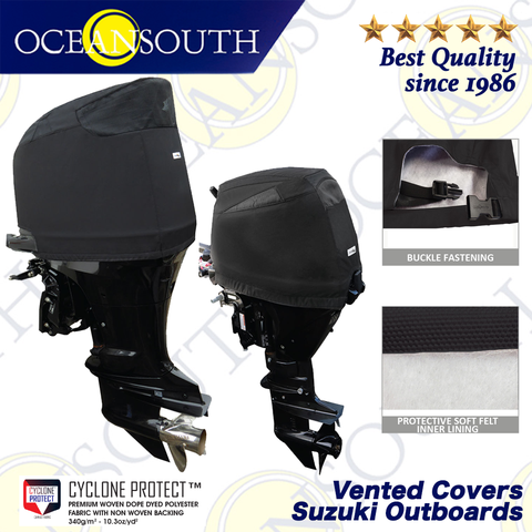 Oceansouth Vented Covers for SuzukiMotor Outboards Engine Professional Marine Yacht Boat Accessories UV Sun Water protection ► Photo 1/6