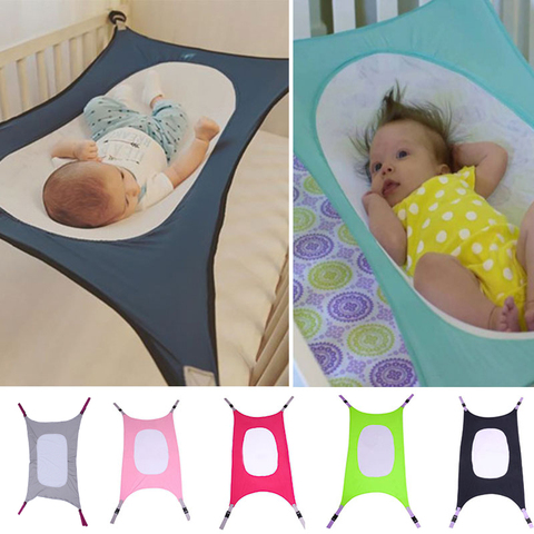5 Colors Baby Swings Infant Hammock Baby Detachable Protable Folding Crib Cotton Sleeping Bed Outdoor Garden Swing For Children ► Photo 1/6