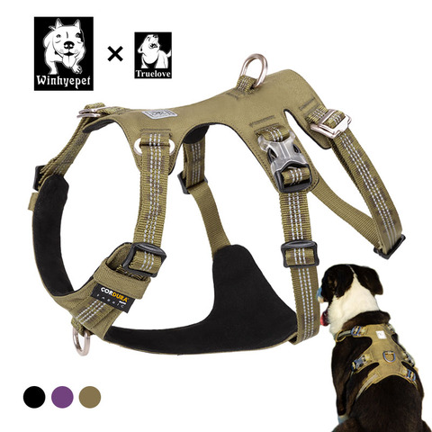 Truelove Waterproof Tactical Dog Harness Army Escape Proof Reflective Dog Vest Harness Hunting Outdoor Training Harnais Chien ► Photo 1/6