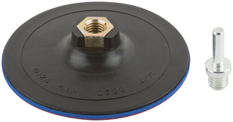Disc grinding with Velcro, nut м14 + adapter for drill, 125 X3 mm nozzle tool sanded ► Photo 1/3
