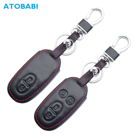 Leather Car Key Case For Suzuki Wagon R Every Hustler Palette Solio Alto Lapin Spacia Smart Remote Control Cover Keychain Holder ► Photo 1/6