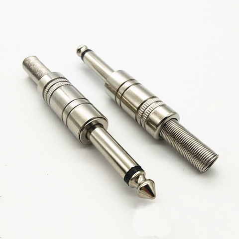 2 pcs 6.5mm Pole Stereo Metal Plug Connector6.35 Plug & Jack Adapter With Soldering Wire Terminals 6.5mm Stereo Plug Audio ► Photo 1/2