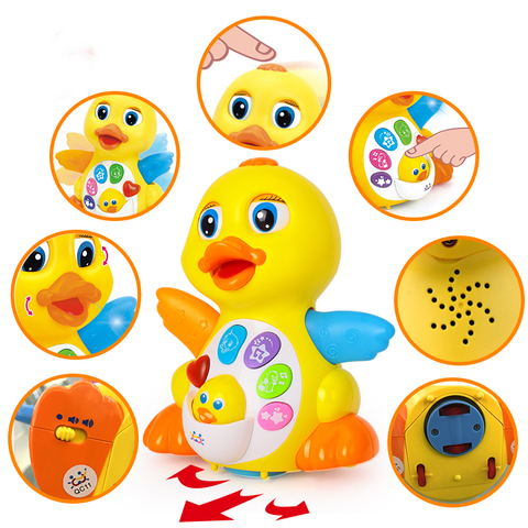 Baby Toys EQ Flapping Yellow Duck Sing Dancing Infant Music Electrical Universal Toys For Children Kids Early Education ► Photo 1/6