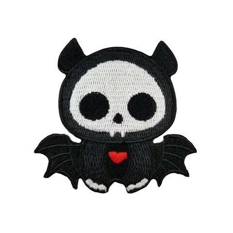 Cute Skull with Wings Embroidery Patch Applique for Clothes Lady Motorcycle Biker Decoration Iron on Jacket Vest Accessories ► Photo 1/5