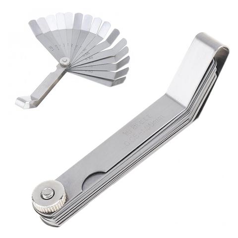 100A16 0.05-1mm Thickness Curved Stainless Steel Gapped Metric Filler Feeler Gauge with 16pcs Blades for Woodworking Measurement ► Photo 1/6