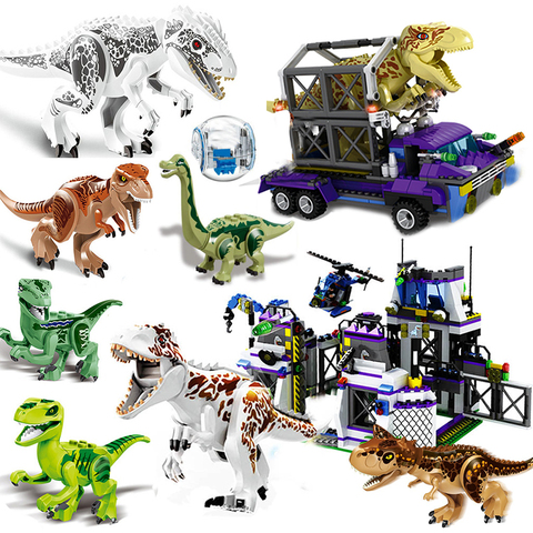 Buy Online Jurassic Dinosaurs Park Fallen Kingdom Indoraptors Tyrannosaurus Building Blocks Construction Toys Bricks Blue Owen T Rex Dinos Alitools