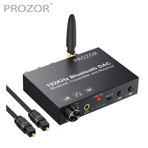 PROZOR Wireless DAC Digital to Analog Audio Converter Adapter Bluetooth Transmitter Receiver For Dual Bluetooth Headsets Speaker ► Photo 1/6