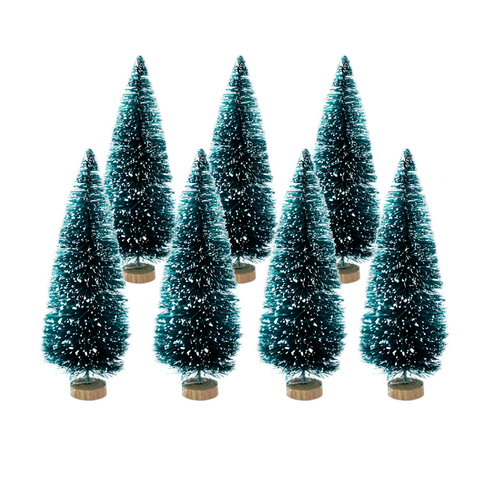 8pcs Mixed Size Mini Christmas Tree Green Sisal Cedar Small Pine Tree For New Year Xmas Party Home Table Ornaments Kids Gifts ► Photo 1/6