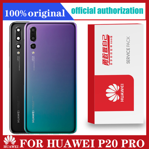 For Huawei P20 Pro Back Glass Battery Cover Rear Door Housing Case Panel For Huawei P20 Pro Back Glass Cover With Camera Lens ► Photo 1/6