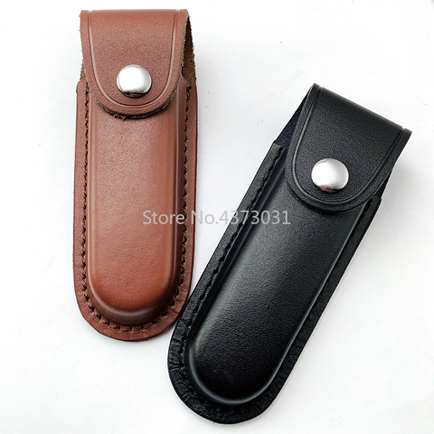 Black/brown Folding Knife Sheath Holster Leather Knife The First Floor Leather Knife Sheath For Swiss knife ► Photo 1/5