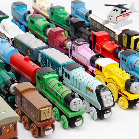 New Emily Wood Train Magnetic Wooden Trains Model Car Toy Compatible with Brio Brand Tracks Railway Locomotives Toys for Child ► Photo 1/6