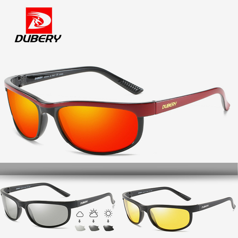 DUBERY Outdoor Sports Polarized Sunglasses for Men Driving UV400 Photochromic Night Vision Lens Mens Sun Glasses Goggles Shades ► Photo 1/6