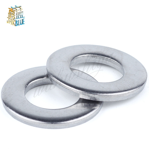 1/50/100pcs GB97 A2 304 Stainless Steel Flat Washer Plain Gasket for M1.6 M2 M2.5 M3 M4 M5 M6 M8 M10 M12 M16 M20 M24 Screw Bolt ► Photo 1/2