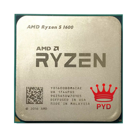 AMD Ryzen 5 1600 R5 1600 3.2 GHz Six-Core Twelve Thread 65W CPU Processor YD1600BBM6IAE Socket AM4 ► Photo 1/2