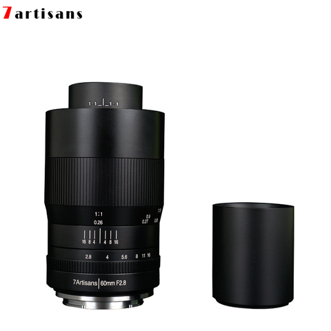 7artisans 60mm f2.8 Macro Lens APS-C For SONY Fujifilm Olympus M43 Mirrorless Camera for Canon EOS R EOS M50 Nikon Z6 Z7 ► Photo 1/6