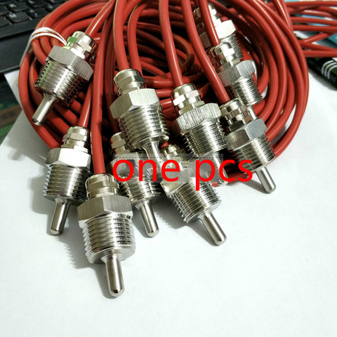 DS18B20 Digital Temperature Sensor G1/2 3/4 Thread DIA=7mm Line 1m  PVC 3-core Wire SUS304 Stainless Steel Shell pipe -50-120 ► Photo 1/3