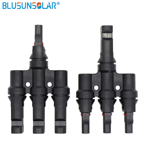 1 pair 3 to 1 T Branch Connectors Solar Pair SOLAR PV Connectors MMF FFM for PV / Photovoltaic System ► Photo 1/6
