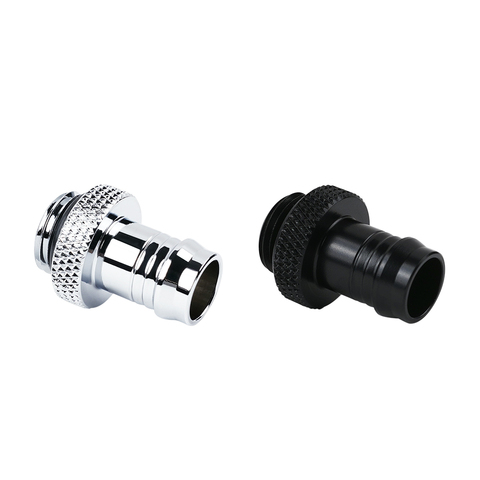 Host Fitting 3/8'', G1/4 Thread for ID 9-10mm Soft Tube, Water Pipe Connector Black or Silver, 1 Piece ► Photo 1/5
