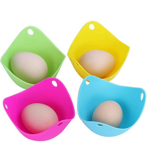 4Pcs/lot Silicone Egg Poacher Poaching Pods Pan Mould Egg Mold Bowl Rings Cooker Boiler Kitchen Cooking Tool Accessories Gadget ► Photo 1/6