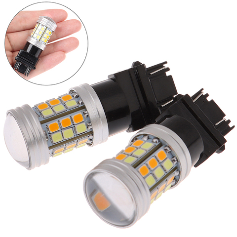 2pcs 12V DC 5W Led Bulb DRL 3157-2835-45SMD Led Auto Lamp Dual Color T25 3157 LED Turn Signal Light ► Photo 1/6