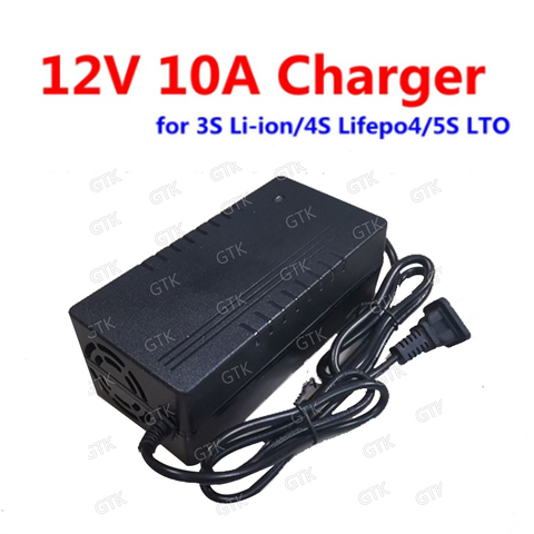 12V 10A battery 12.6v 10A li ion 3S battery charger 4S 14.6V 10A lifepo4 5S 14V 10A LTO Lithium titanate 6S 16.8V 10A charger ► Photo 1/3