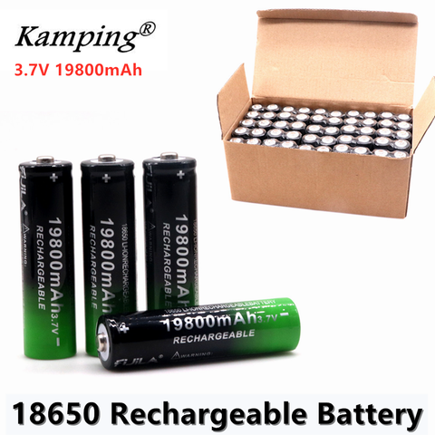 KAM PING NEW 18650 Battery 3.7V 19800 mAh Rechargeable Lithium-Ion Battery For LED Flashlight Popular New High Quality ► Photo 1/6