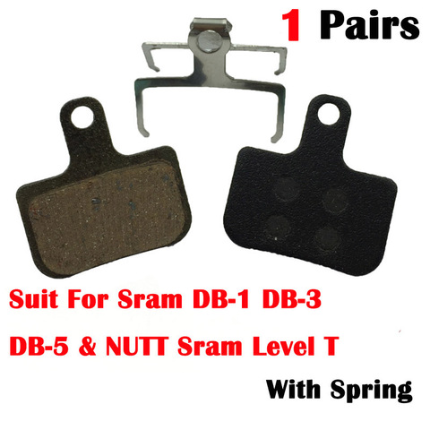 1 Pair MTB Bicycle Disc Brake Pads Resin Suitable For Level NUTT SRAM DB-1 DB-3 DB-5  NUTT Disc Brakes Sram level T Brake Pads ► Photo 1/4