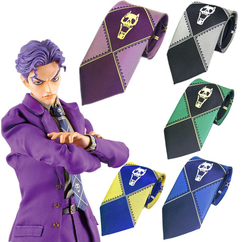 5 colors JoJo's Bizarre Adventure Cosplay Kira Yoshikage KILLER QUEEN Skull Neck Tie ► Photo 1/6