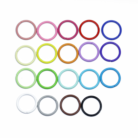 1x10mm 100pcs/lot 19 Colors Metal DIY Jewelry Findings Open Single Loops Jump Rings & Split Ring for jewelry making ► Photo 1/5