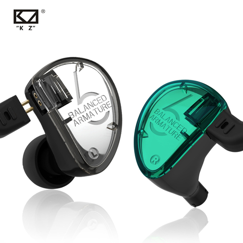 KZ AS06 In Ear Monitor Earphones Headphones Balanced Armature Driver Hifi Bass Monitor Sport Headset Noise Cancelling Earbuds ► Photo 1/6