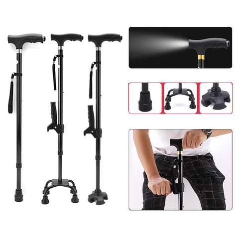Safety Telescopic Stick Trusty Elderly Crutches Multifunctional Walking Stick Parents Cane Outdoor Camping Trekking Hiking Stick ► Photo 1/6
